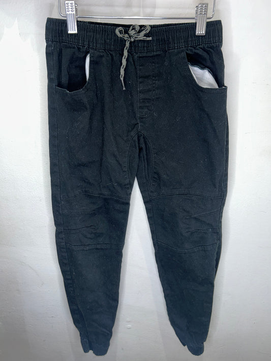 Black Elastic Waist Pants, 8y