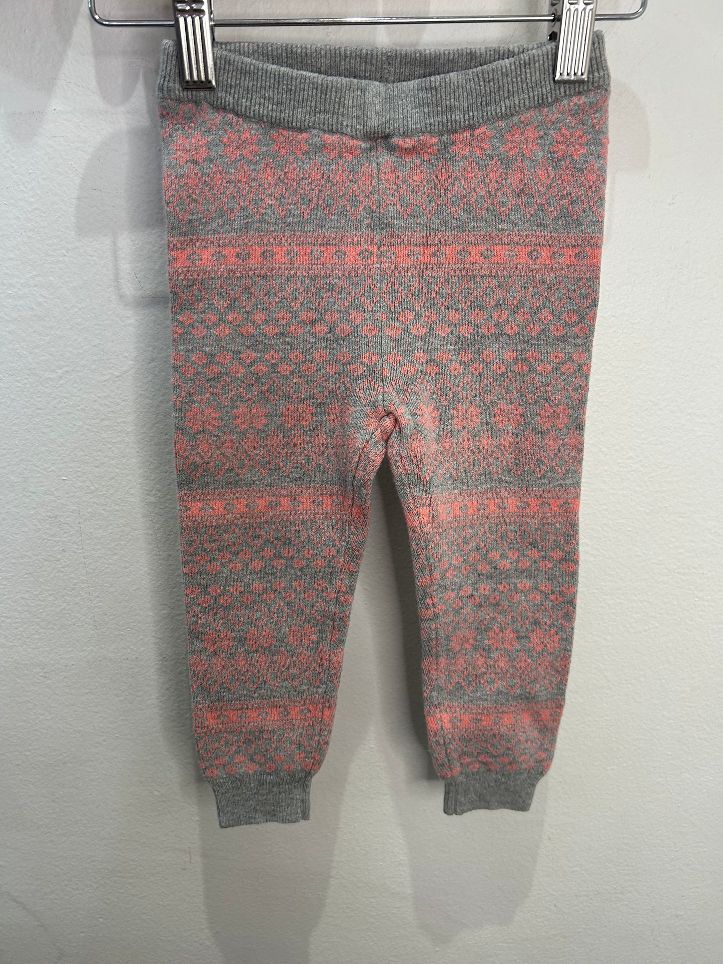 Peach print sweater pants 2y