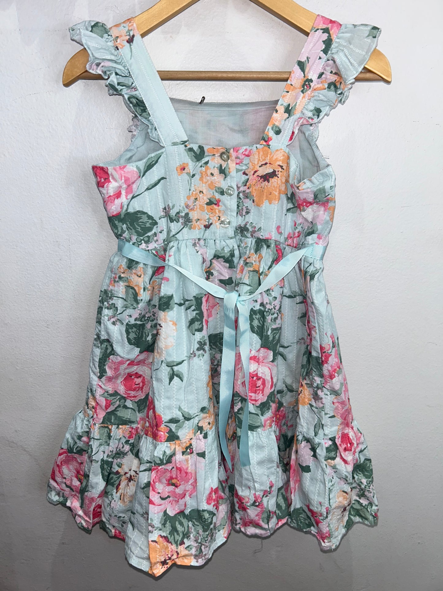 Blue roses dress 6y