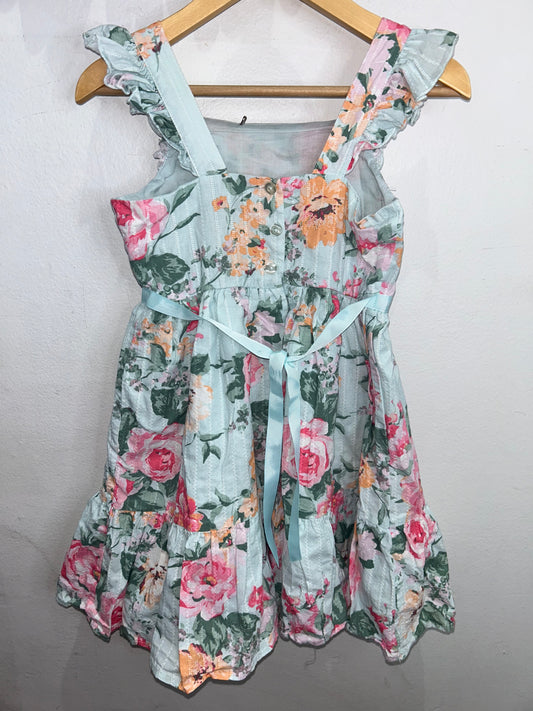 Blue roses dress 6y