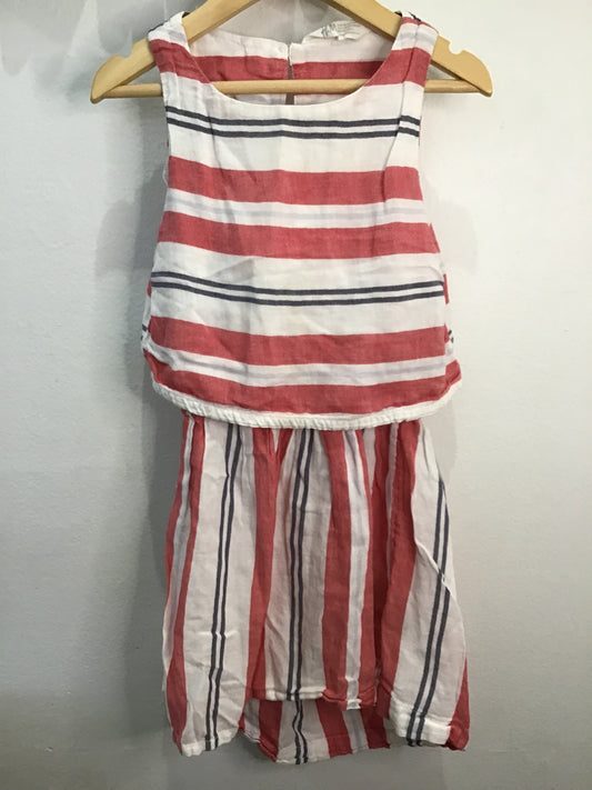 Red stripes breezy dress 5-6y