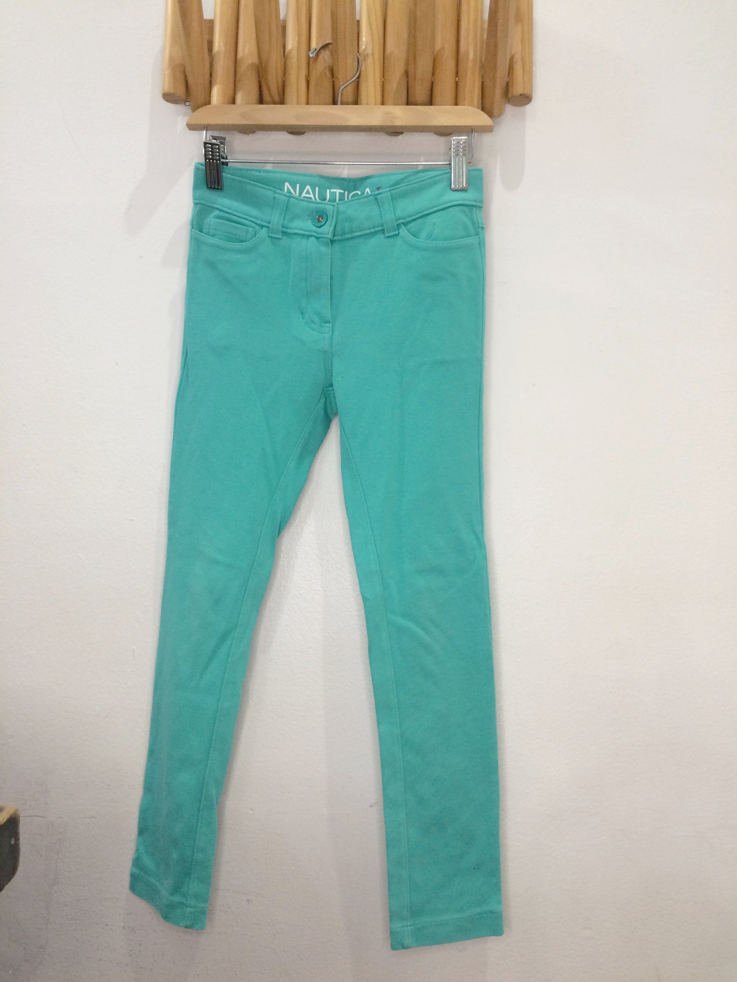 Teal jeggings 8y