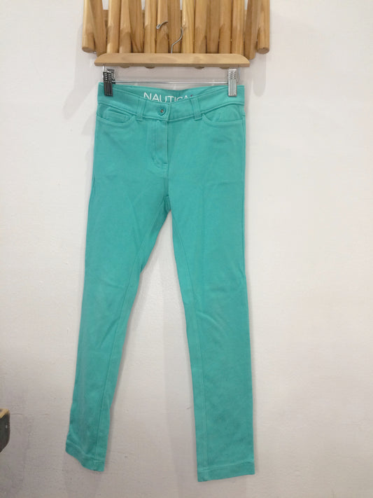 Teal jeggings 8y