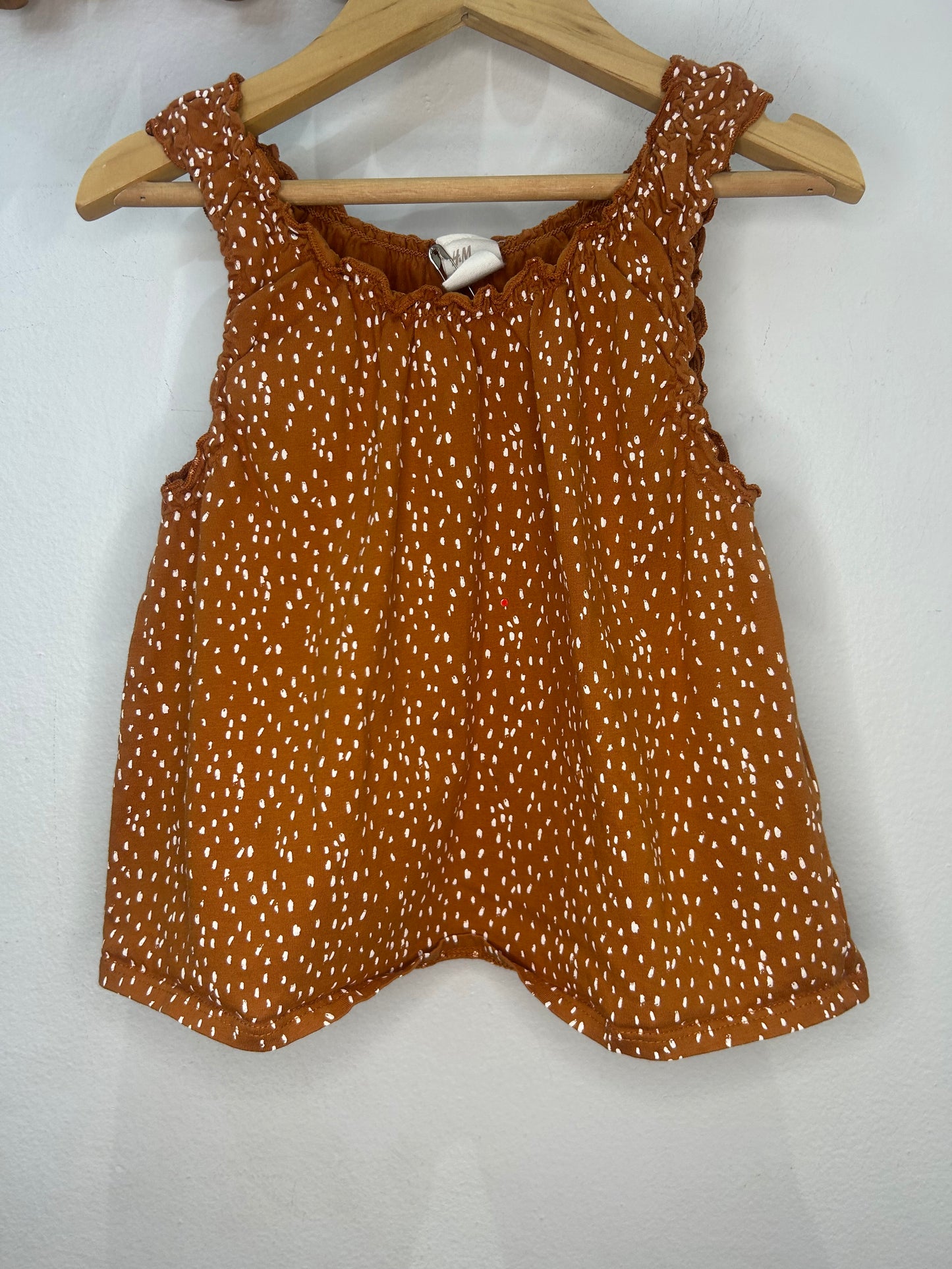 Brown print tanktop 18-24m