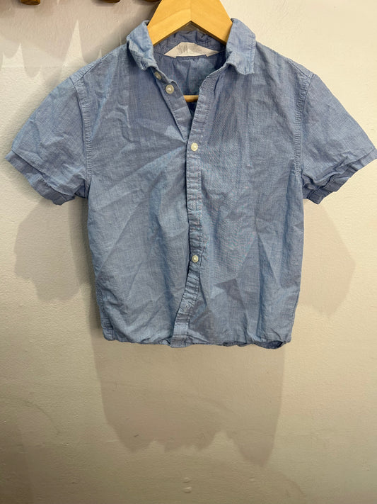Chambray short-sleeve shirt 6-7y