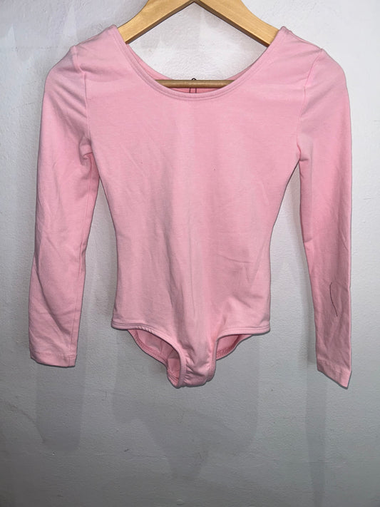 Pink longsleeve leotard 6y