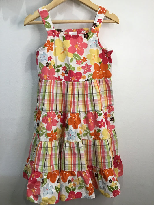 Checks and flowers dress 5y