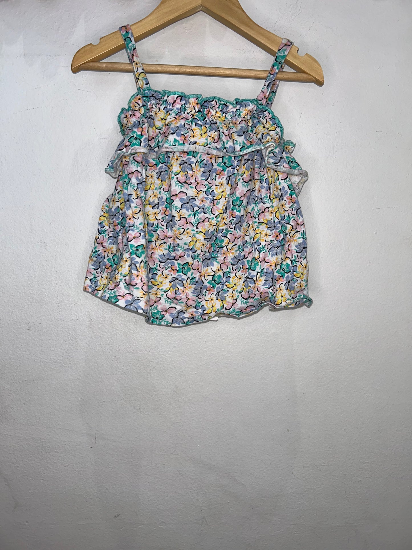 Pastle flowers tanktop 2-3y