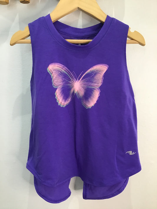 Tanktop quick dry butterfly 6y