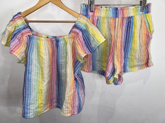 Rainbow stripes set 14-15y
