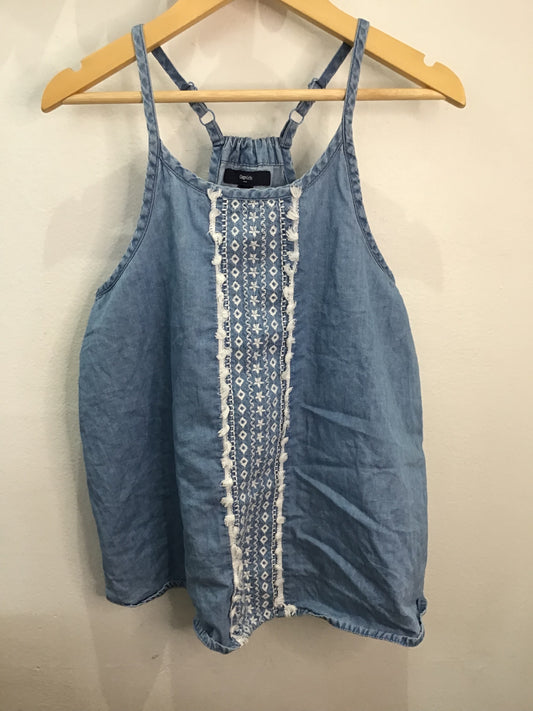 Tanktop chambray embroider 12y