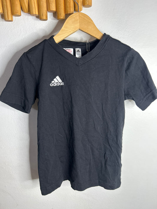 Adidas v-neck tee 7-8y black