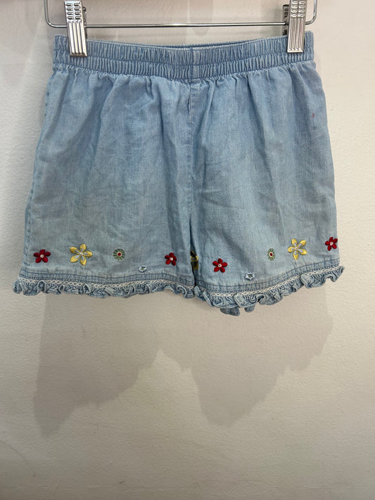Laura Ashley embroidered flower shorts 6-7y