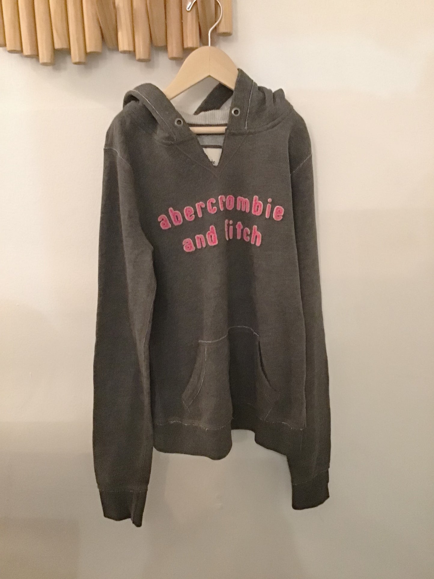 Grey A&F hoodie 14-16y