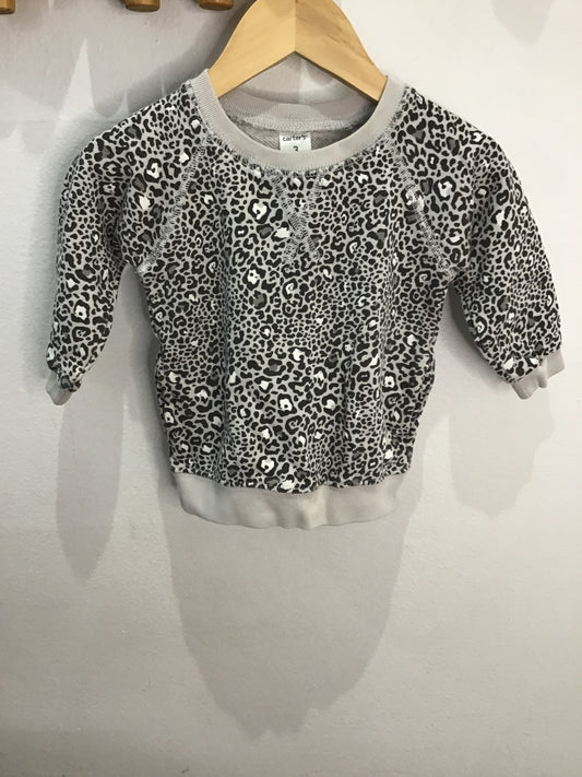 Grey leopard pullover 3m