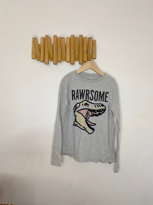 Rawrsome texture long sleeve 8-9y