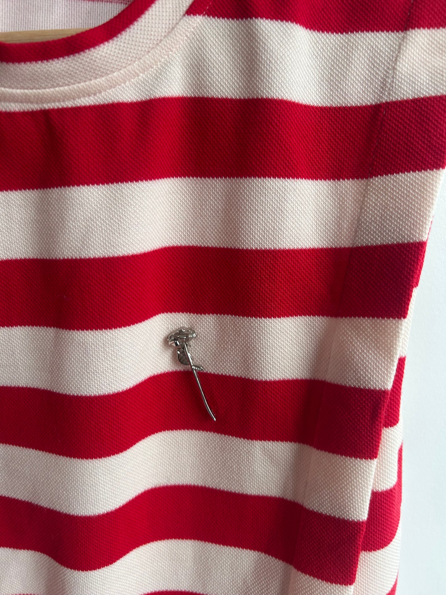 Red stripe boxy vest XS/S