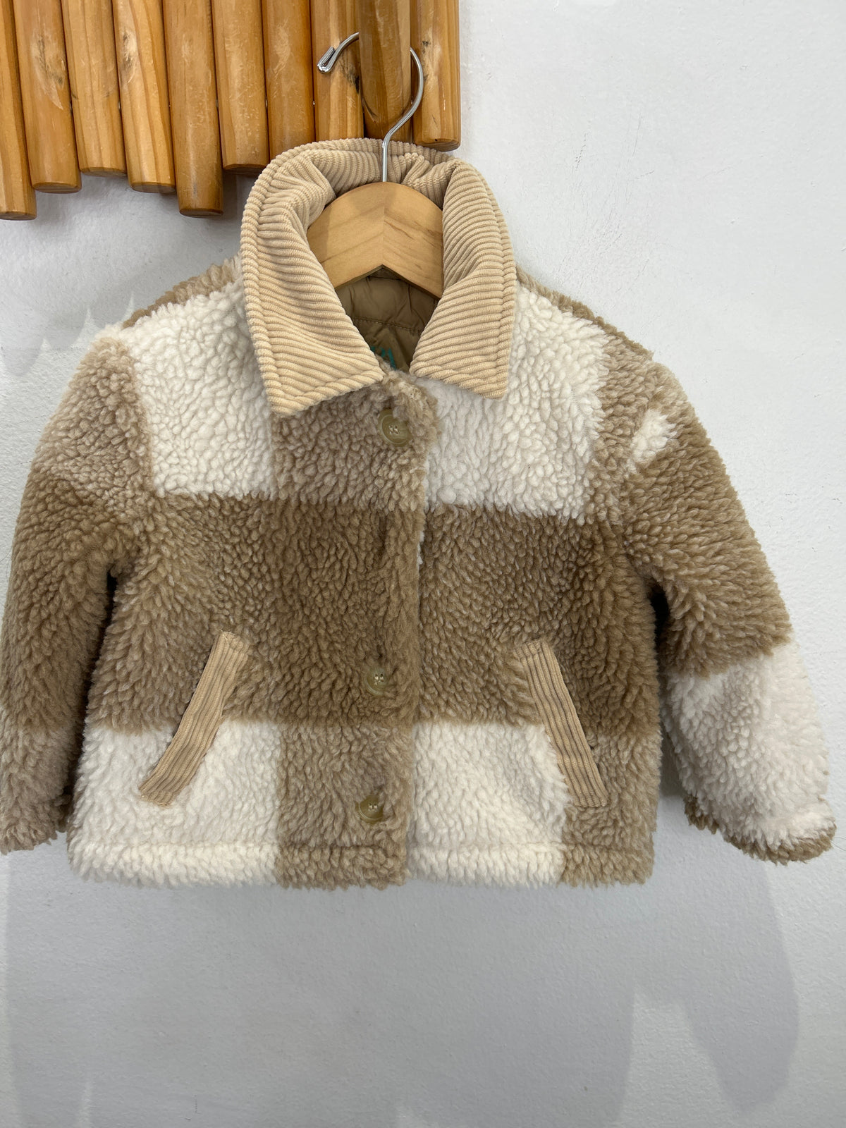 Brown teddy coat 9-12m