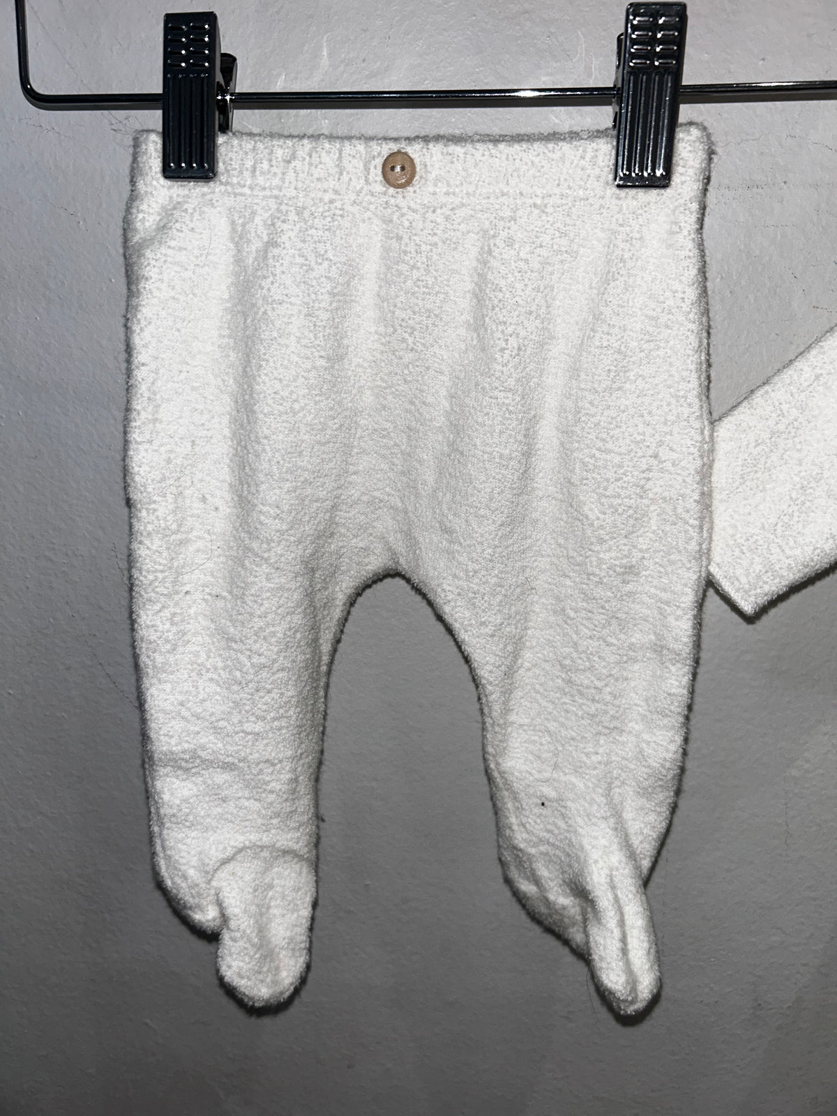 White terry sweater set 1-3m