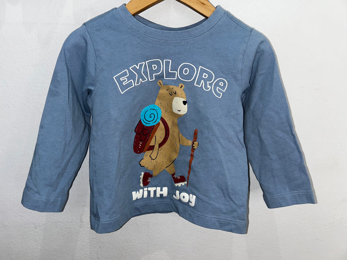 Explore bear longsleeve 1-2y