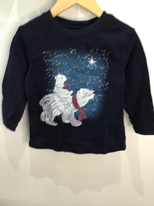 Tee polar bear w baby 2y