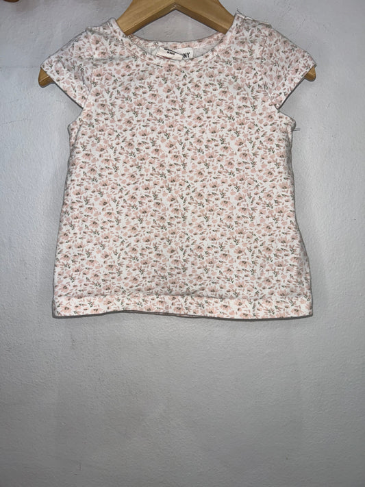 Tiny pink flowers tee 12-18m
