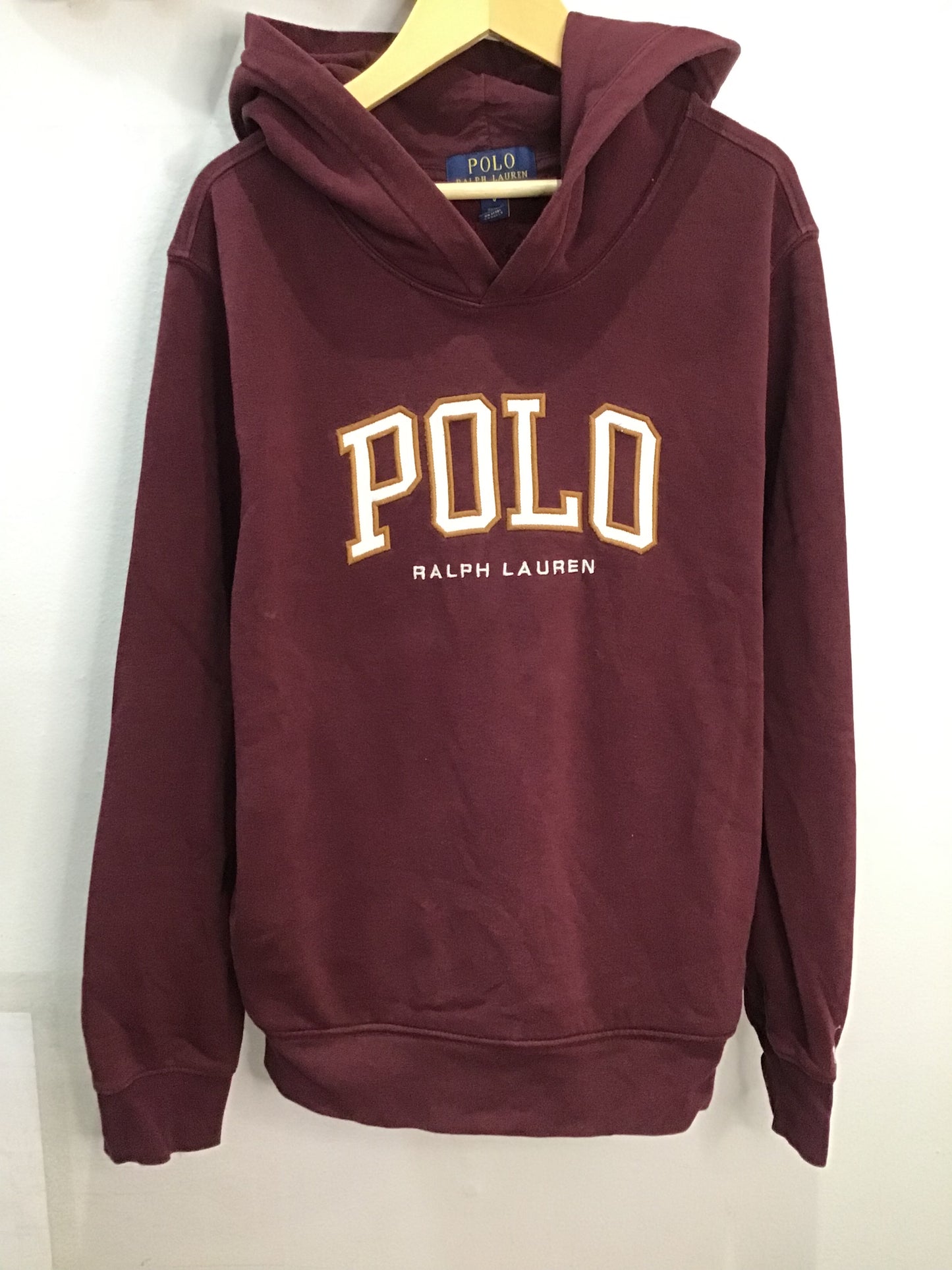 Maroon polo hoodie 14y
