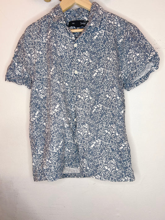 Treasure & Bond slate print shirt 8-10y