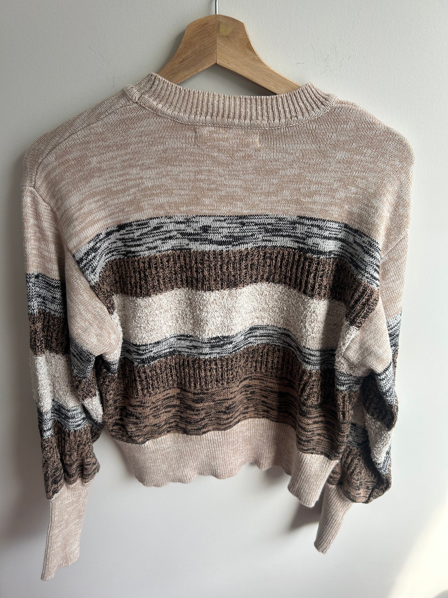 Brown textured sweater S/M