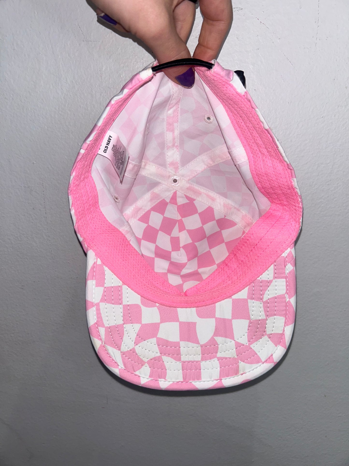 Pink swirly water resistant cap 4-8y