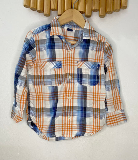 Orange and blue shirt 2y