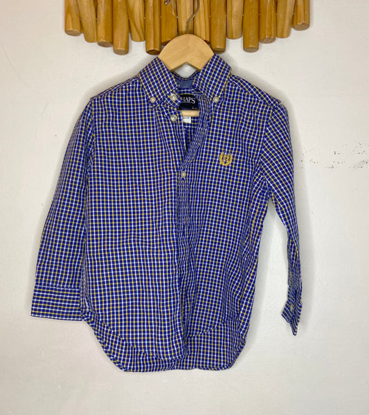 Yellow blue checkered shirt 3y