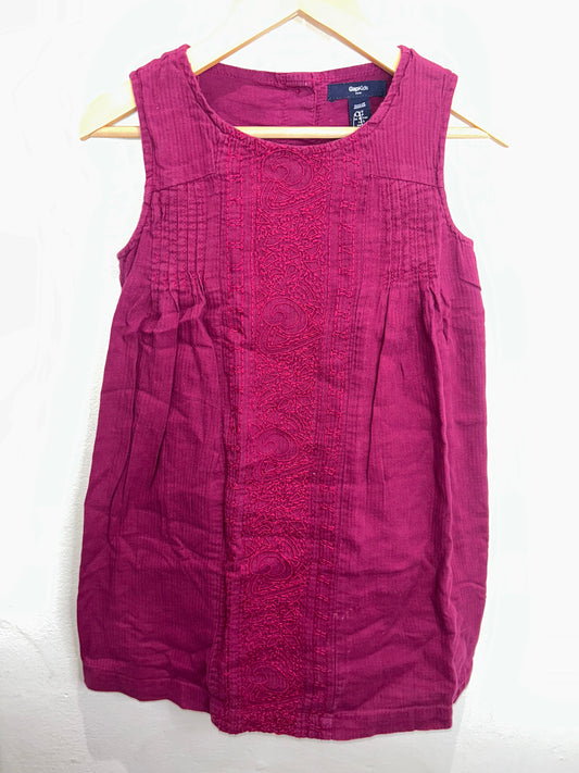 Berry embroidery dress 6-7y