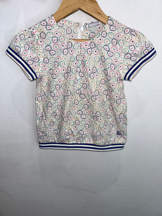 Petit Bateau pattern blouse 3y