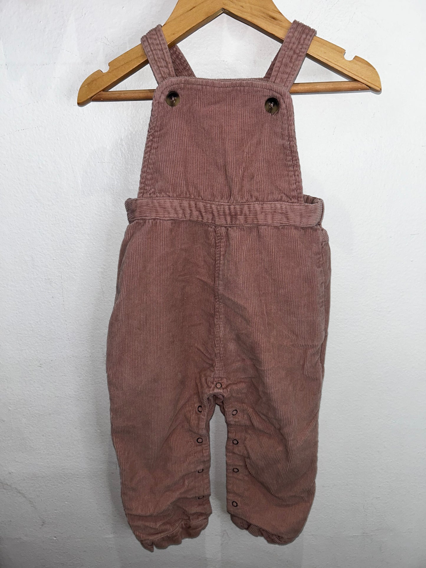 Pehr corduroy pink overalls 12-18m