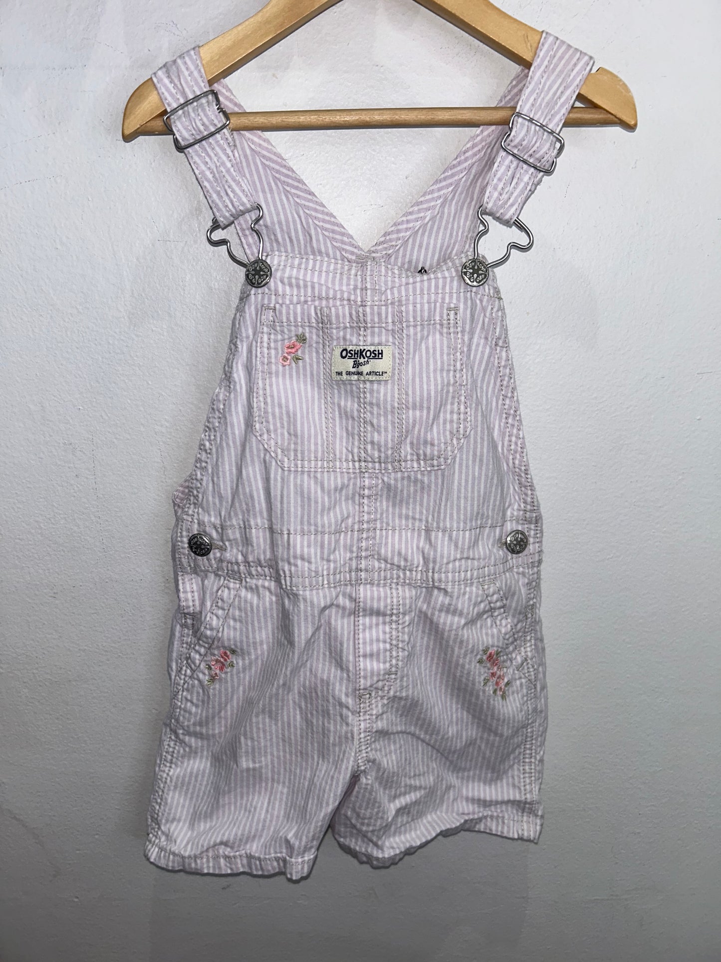 Lavender stripes shorty romper 5y