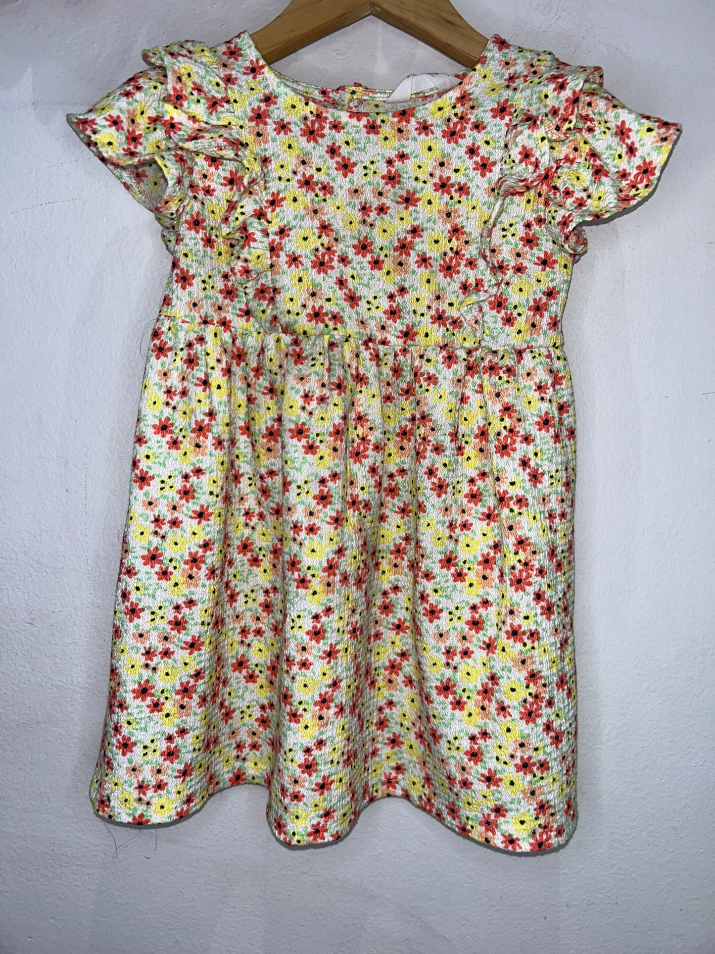 Small flowers textured dress 18-24m