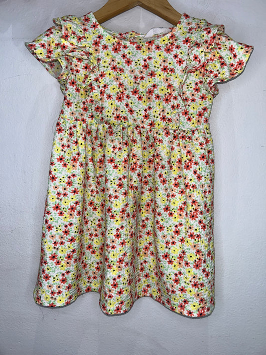 Small flowers textured dress 18-24m