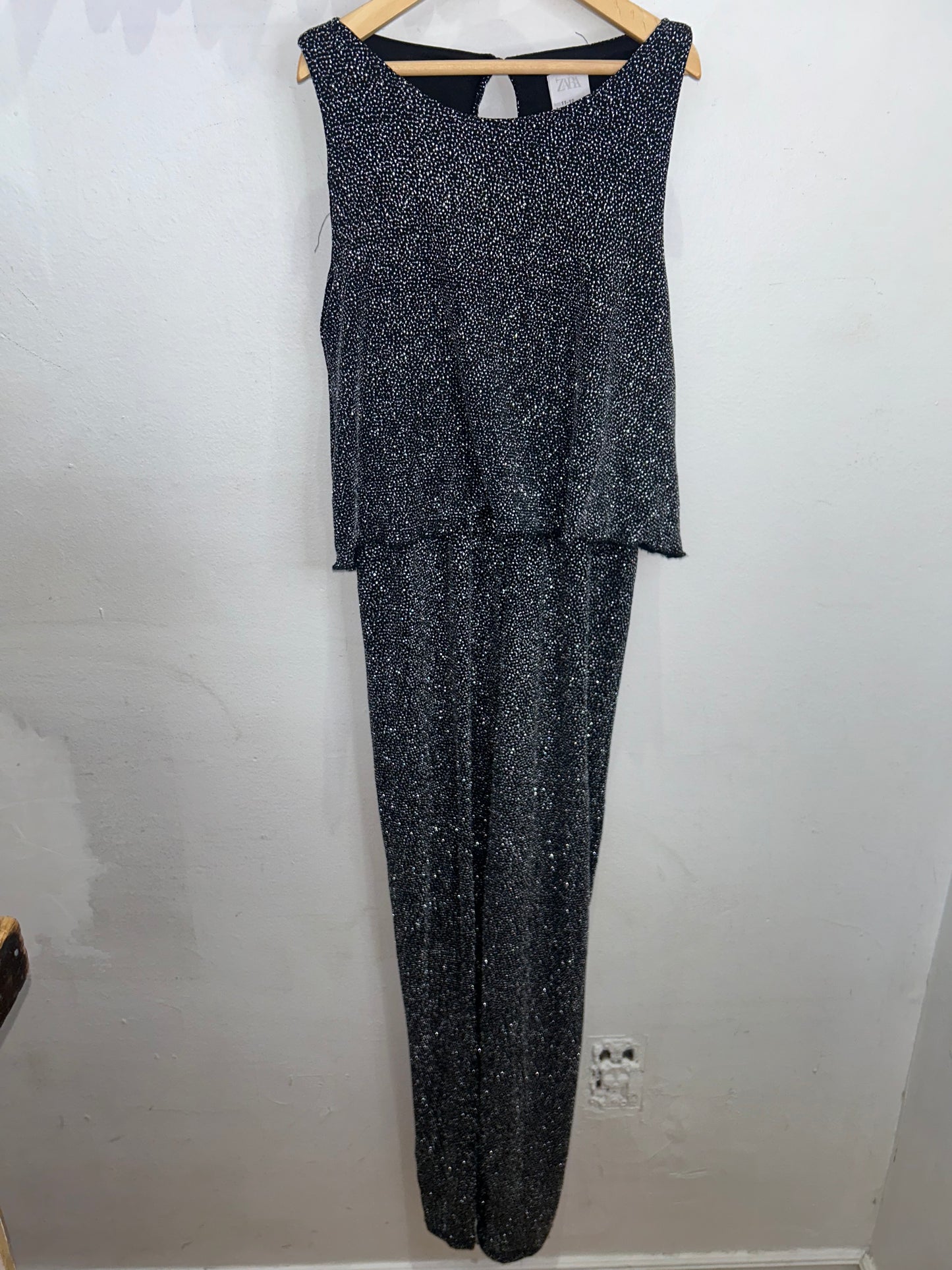 Silver sparkly romper 11-12y