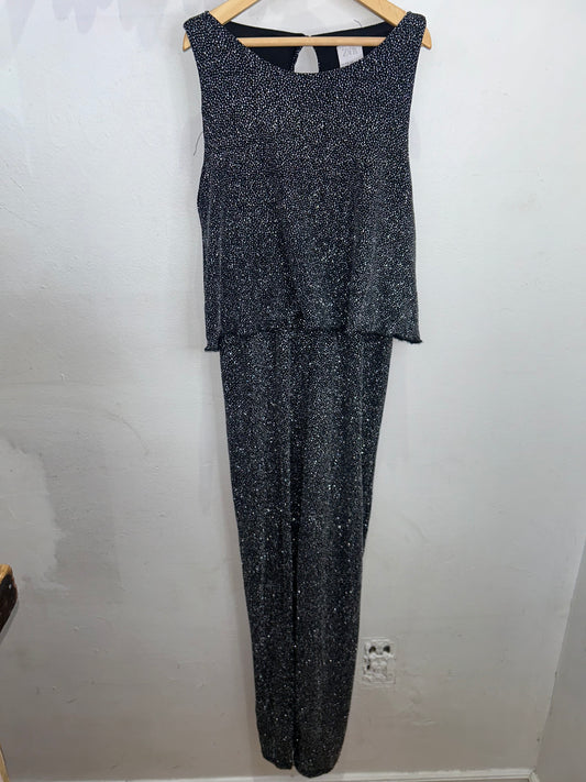 Silver sparkly romper 11-12y