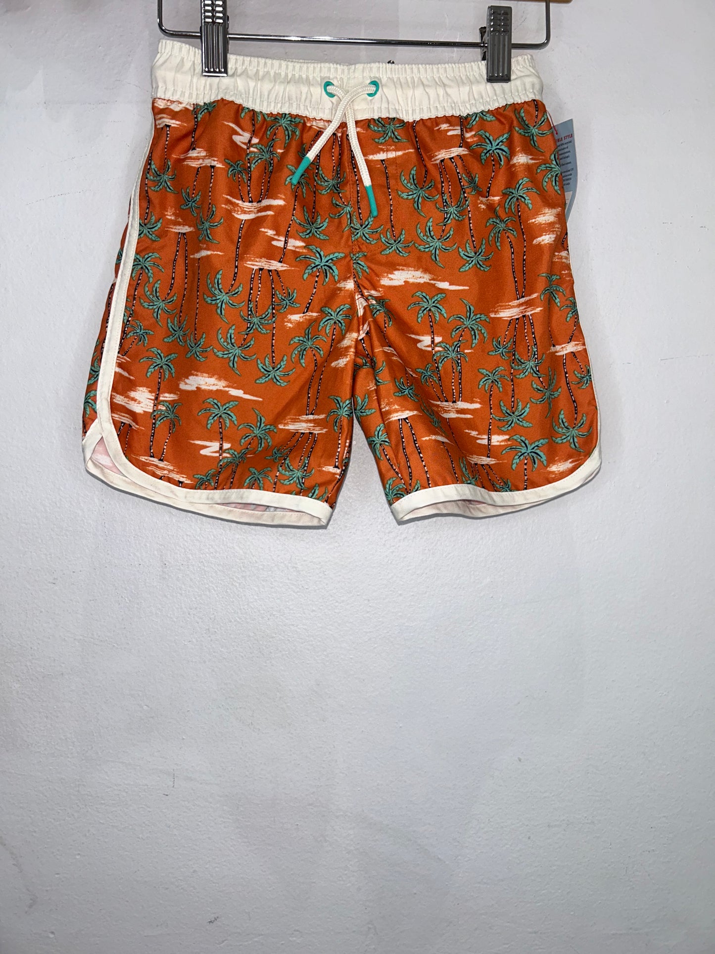 Orange palm swimshorts 5y NEW