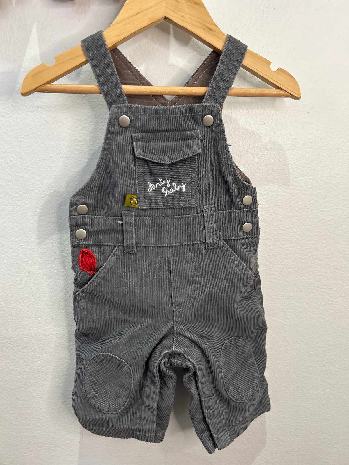Arty baby corduroy romper 3m