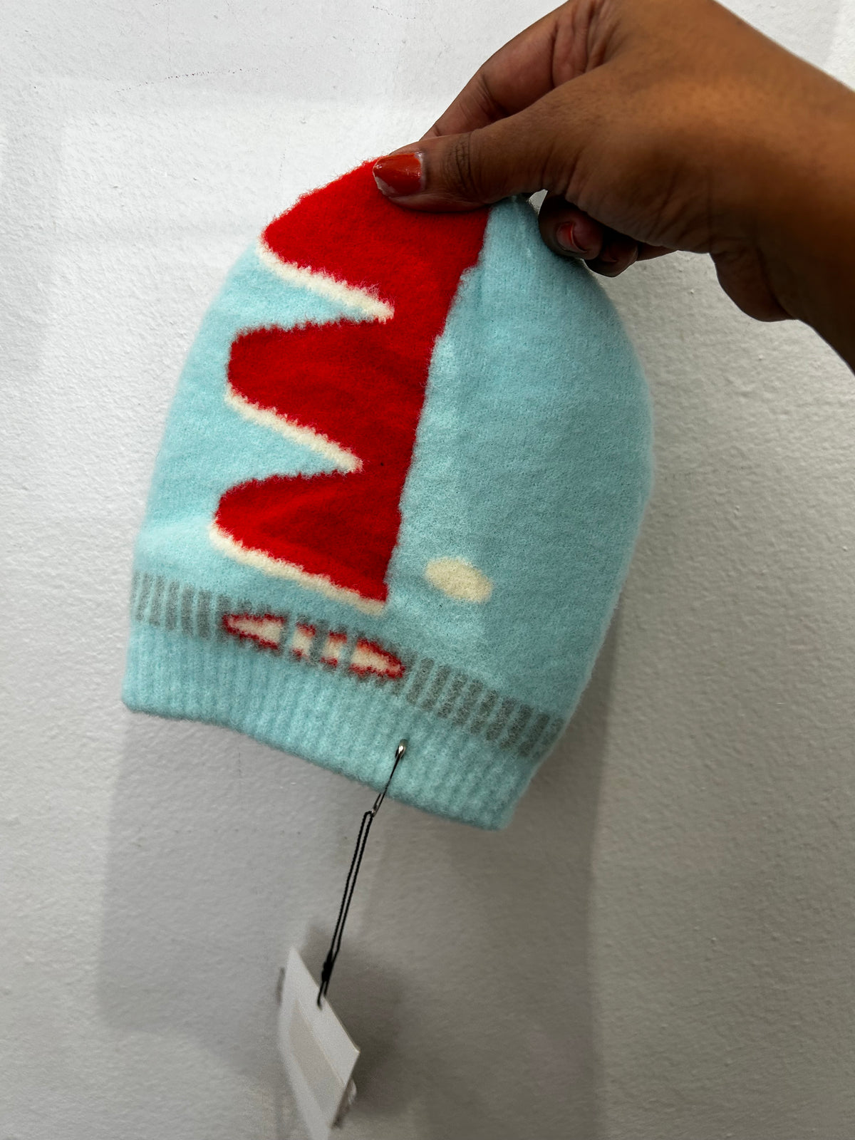 Light blue cool pattern hat 12m-2y