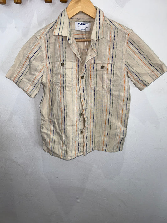 Cream embroidered shirt 6-7y