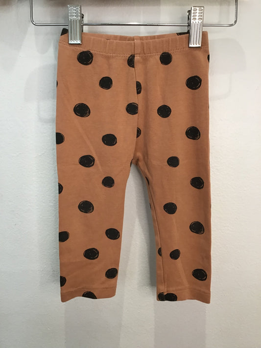 Leggings big brown dots 9-12m