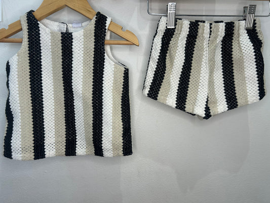 Lined crochet shorts set 12-18m