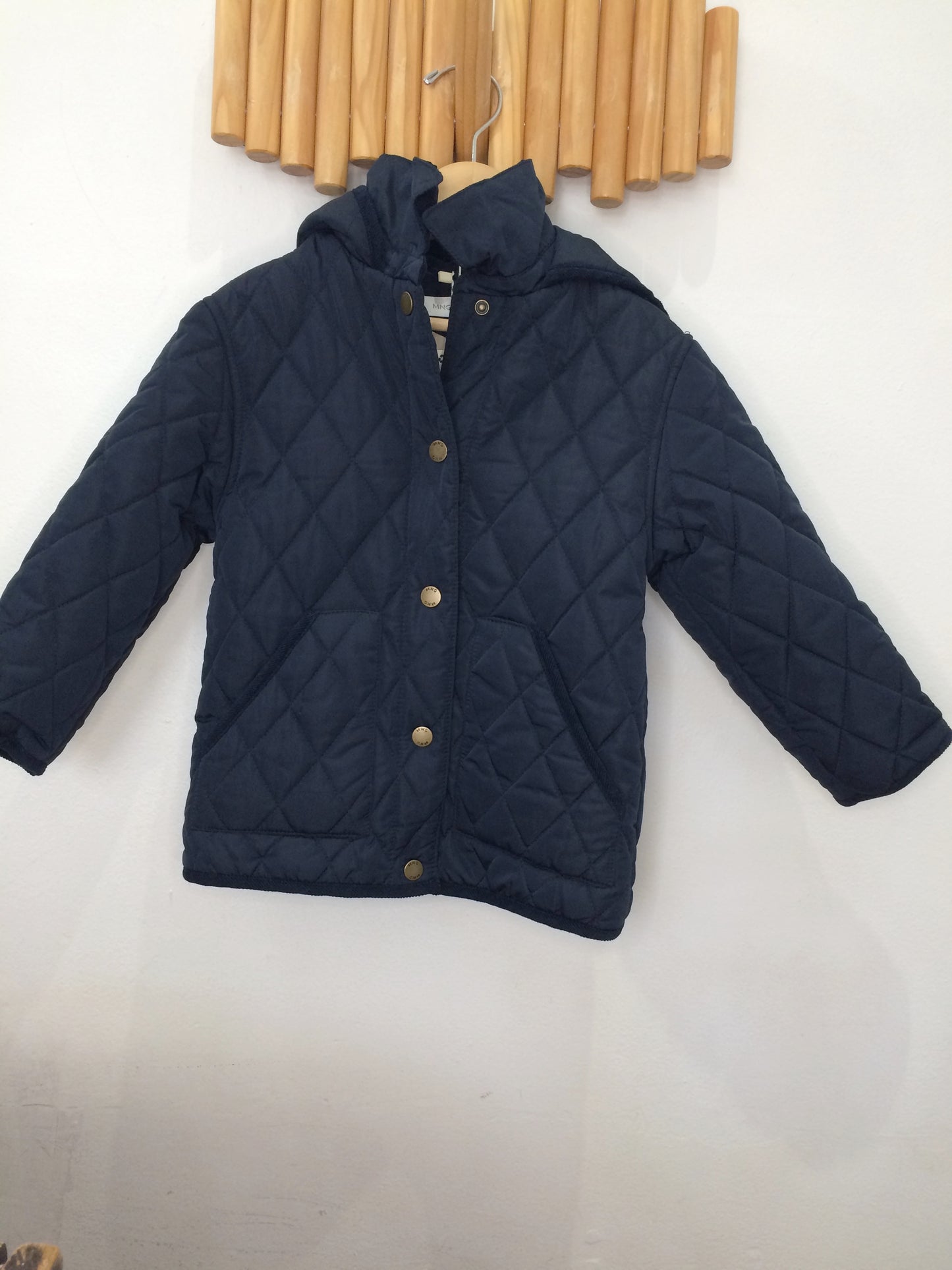 Navy quilted jacket 5y NEW