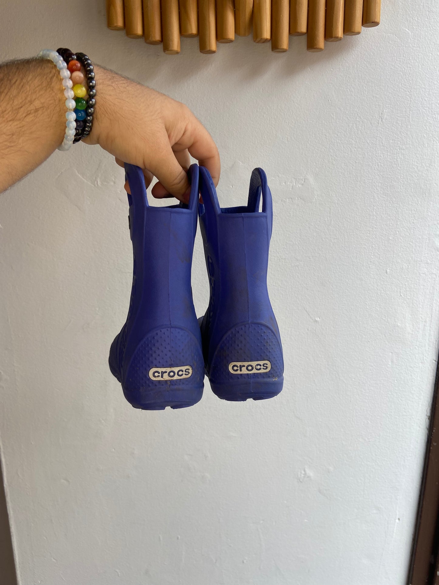 C9 blue Crocs rainboots