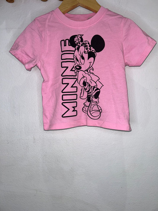 Minnie pink tee 18-24m