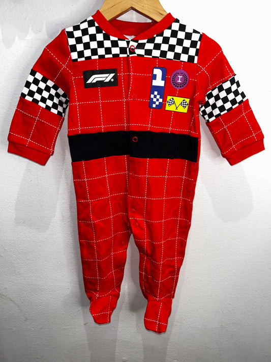 Formula One boilet suit onesie 3-6m NEW